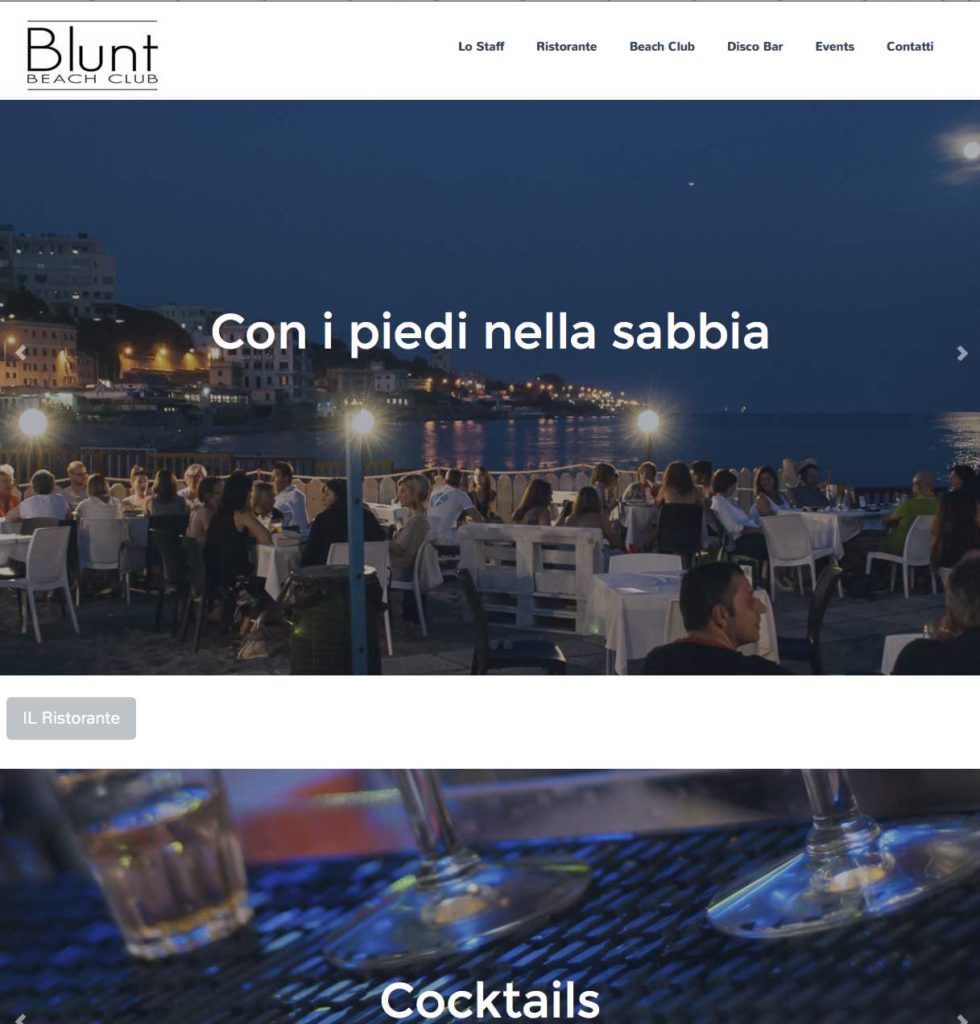 Blunt Beach Club, nuovo sito internet