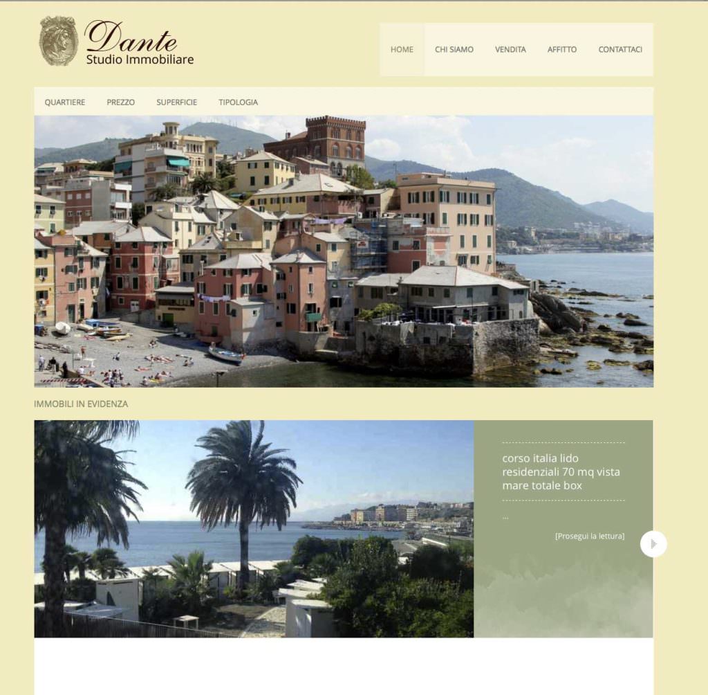 Nuovo sito internet per Dante studio immobiliare