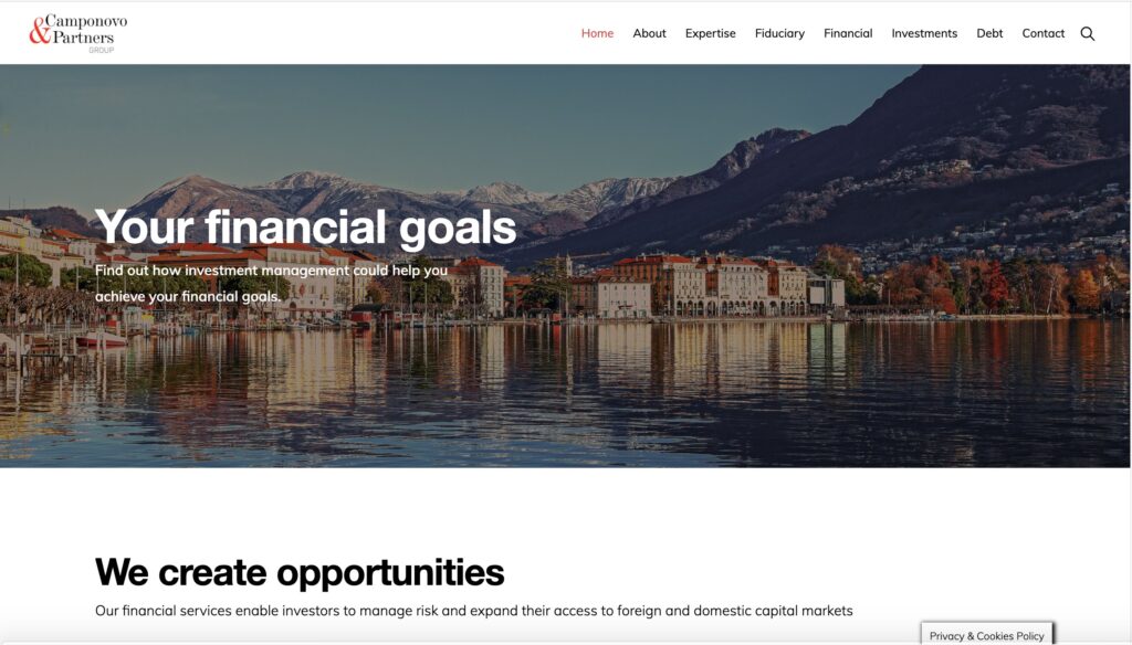 New website Camponovo & Partners Group