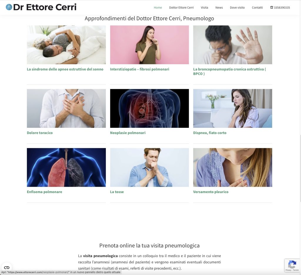 Nuovo sito internet del Dottor Ettore Cerri 3