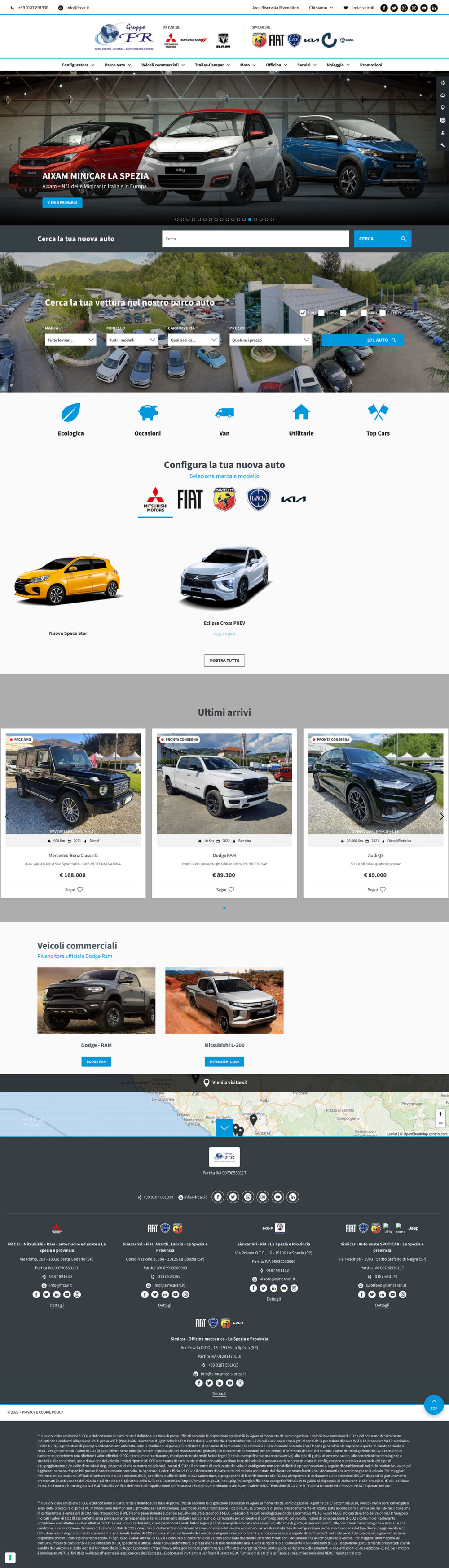Gruppo Fr Car, re-design Home page 1