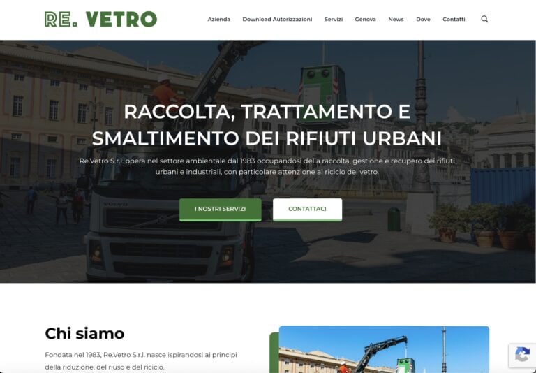 ♻️ Online la nuova homepage di RE.VETRO