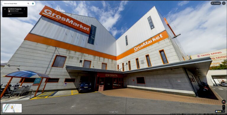 Virtual Tour 360° Google Street View:  GrosMarket di Genova (Via Spataro) per TWOW